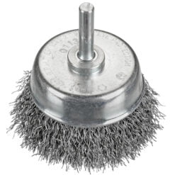 Cepillo Copa Ondulado Con Vastago Acero D 75 x 20 / 0,3