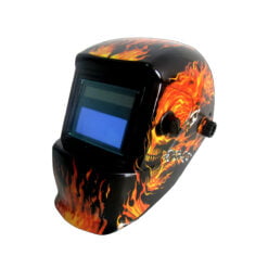 Máscara AUTOMATICA SOLDAR VISOR 92X42 CARETA FUEGO NEGRO