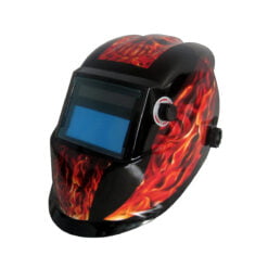 Máscara AUTOMATICA SOLDAR VISOR 98X45 ROJO NEGRO CARETA