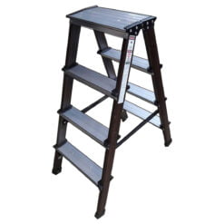 Escalera Plegable Aluminio Doble Lado 4 Peldaños 87 Cm 120kg
