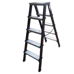 Escalera Plegable Aluminio Doble Lado 5 Peldaños 109cm 120kg