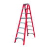 Escalera Plegable Fibra De Vidrio Doble Lado 244 Cm 150 Kg