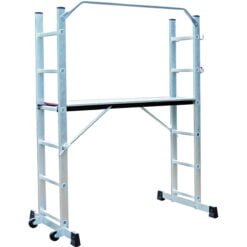 Escalera Articulada Aluminio 3 Funciones Andamio  227kg