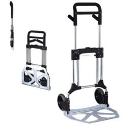 Carro Plegable Zorra Carrito Aluminio 2 Ruedas 200 Kg Fema